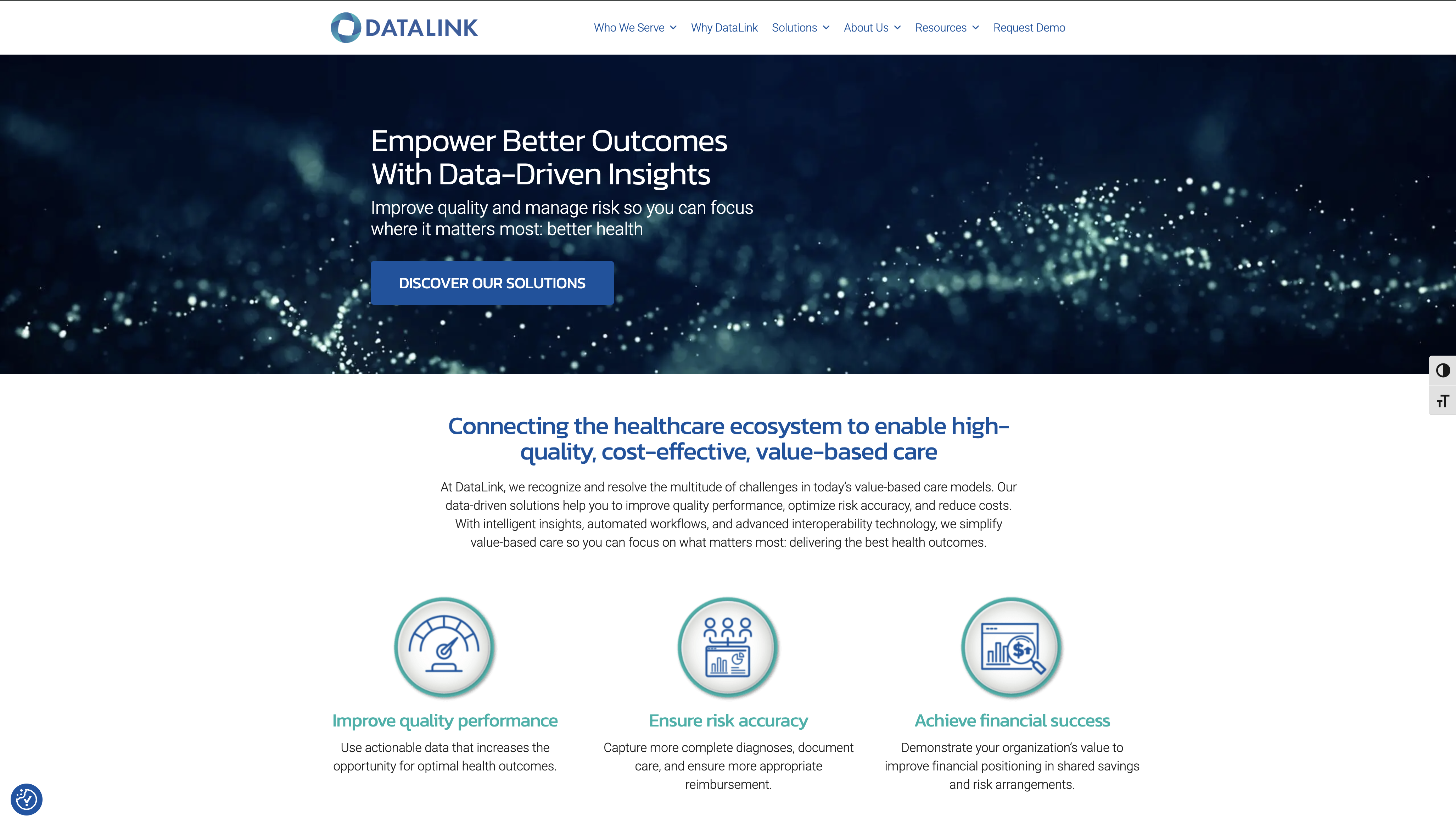 Datalink healthcare platform screenshot