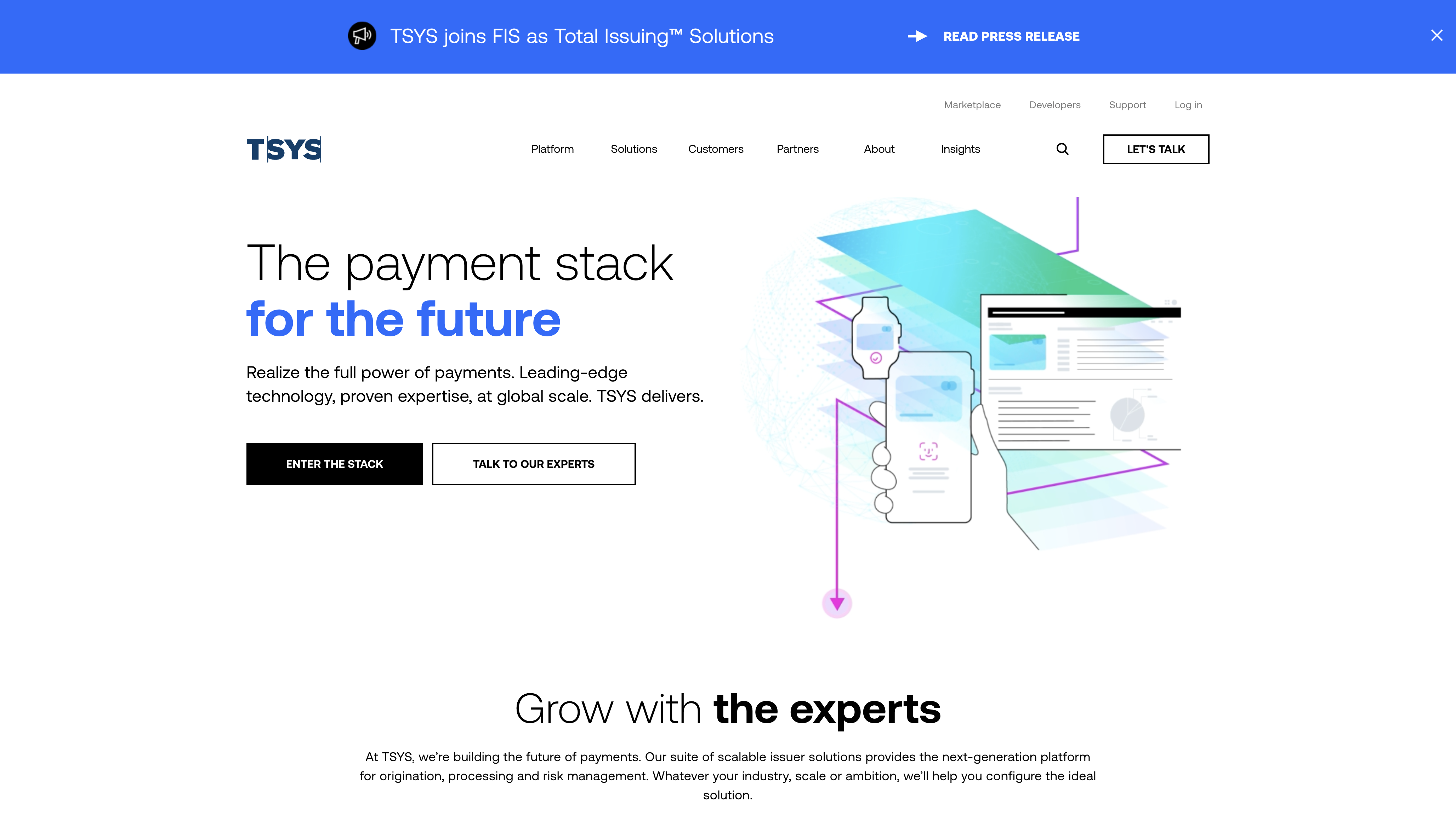 TSYS platform screenshot